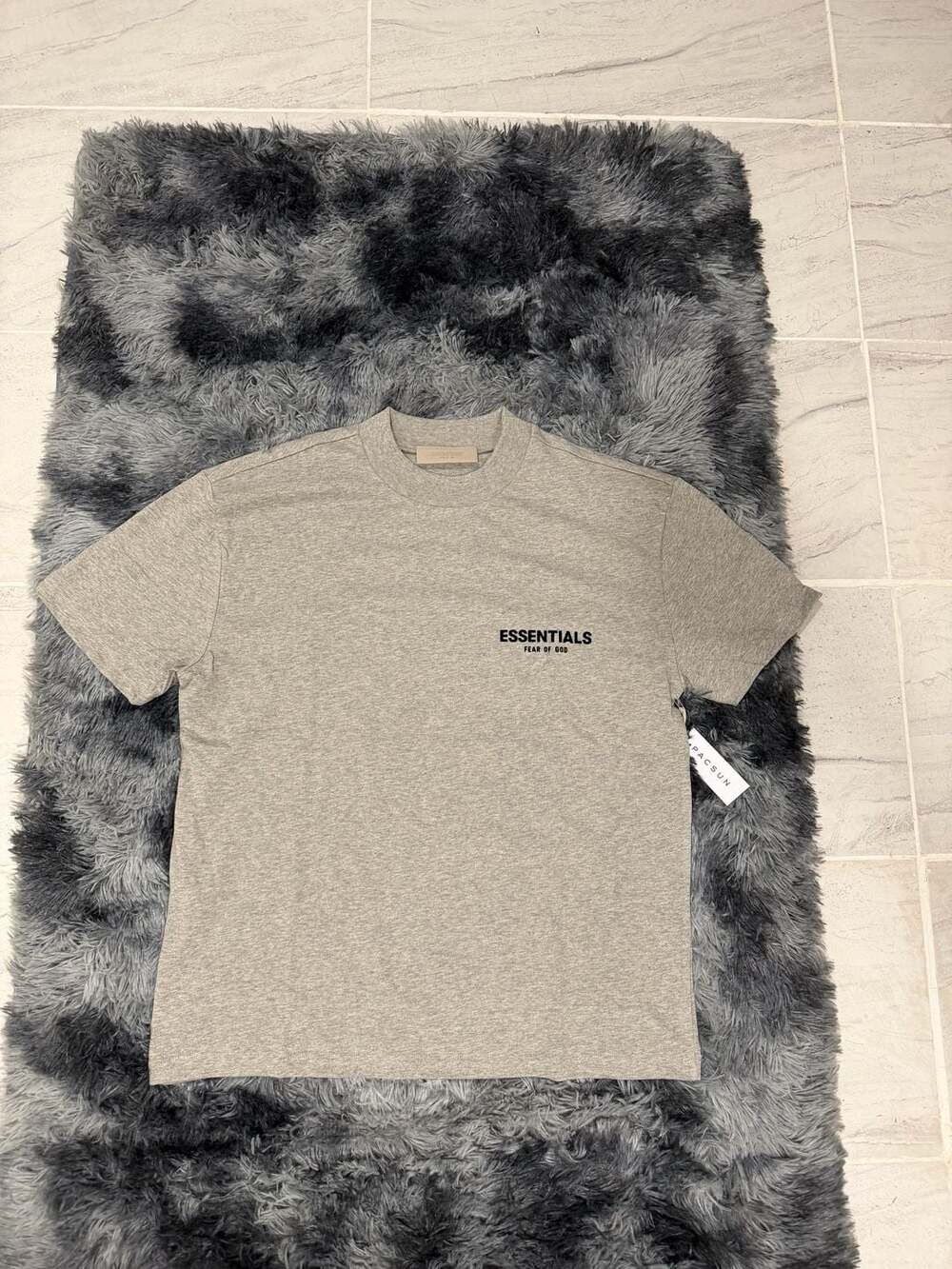 Fear of God Essentials Logo T-Shirt Heather Grey Size XS